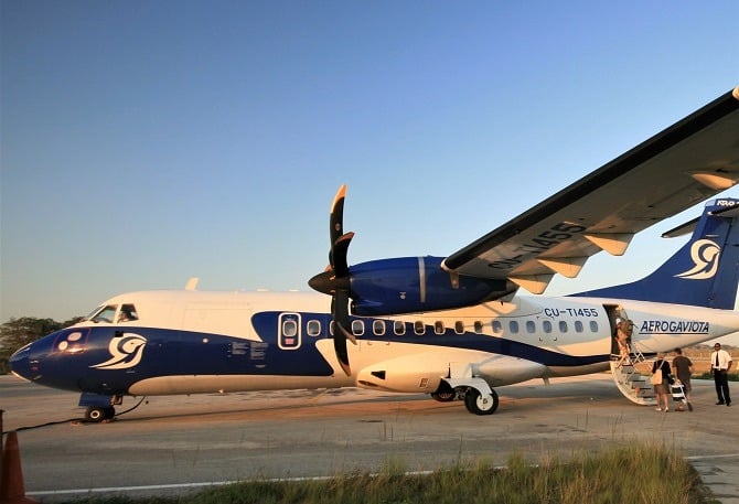 An Aerogaviota aircraft in Cuba