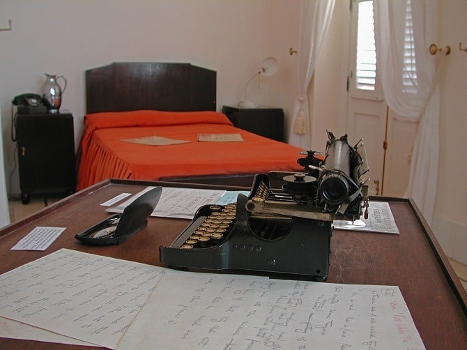 Ernest Hemingway's room at the Ambos Mundos hotel in Havana