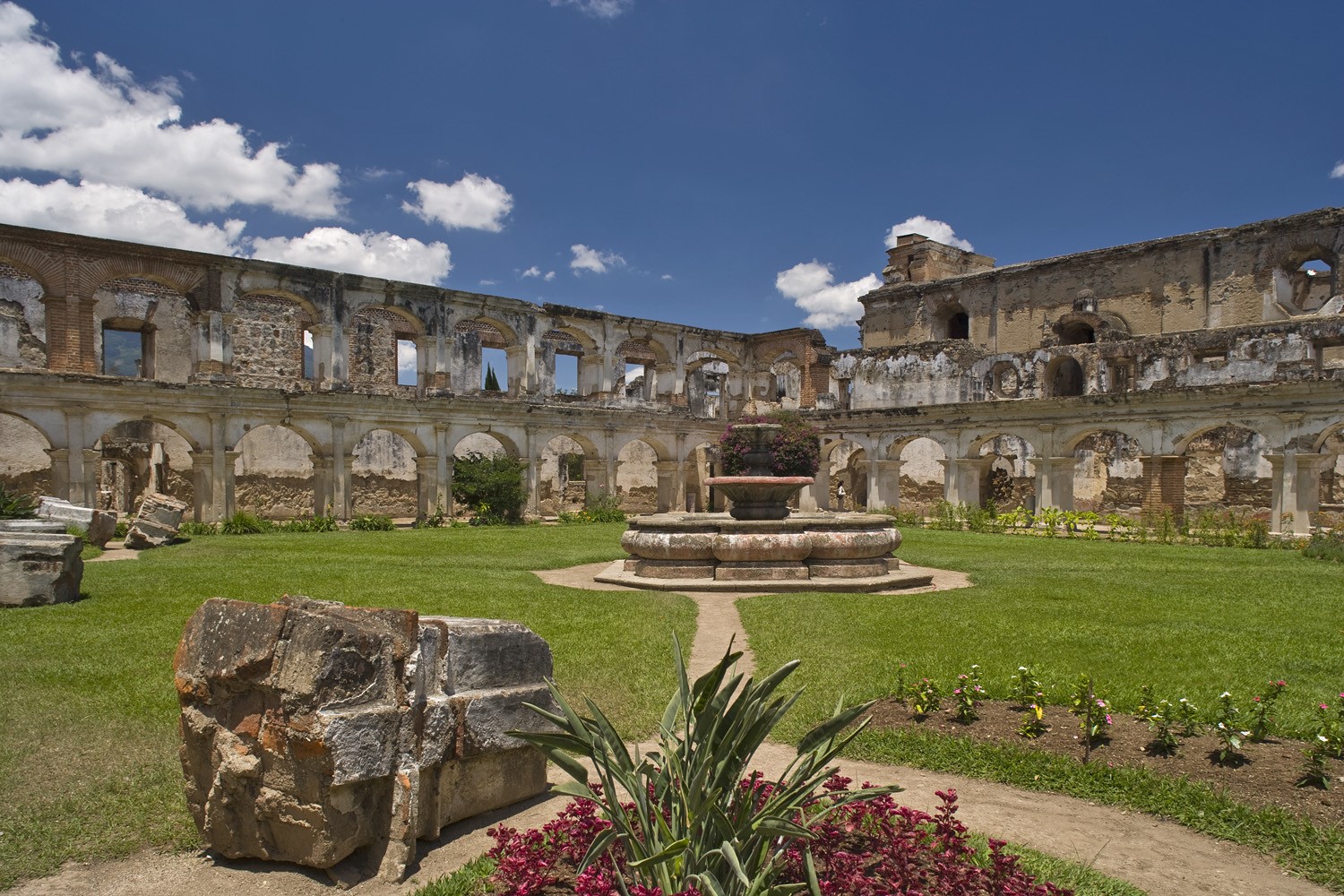 Ruined courtyard in Antigua, Guatemala