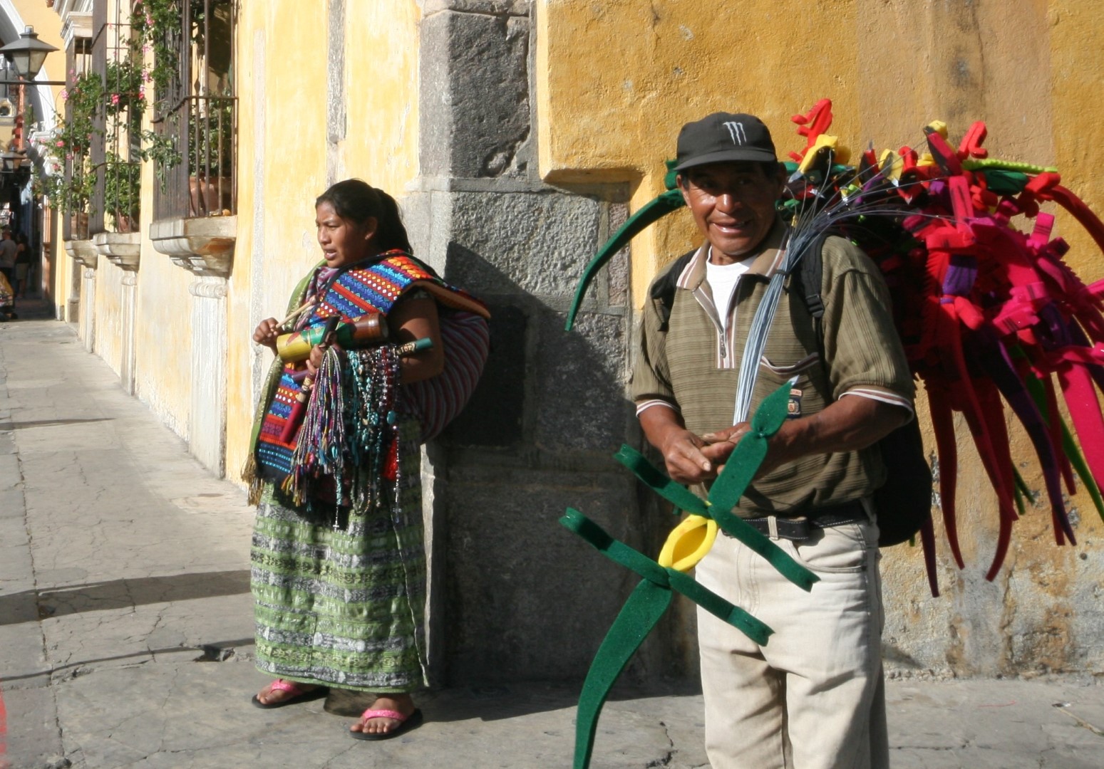 Street hawkers in Antigua, Guatemala