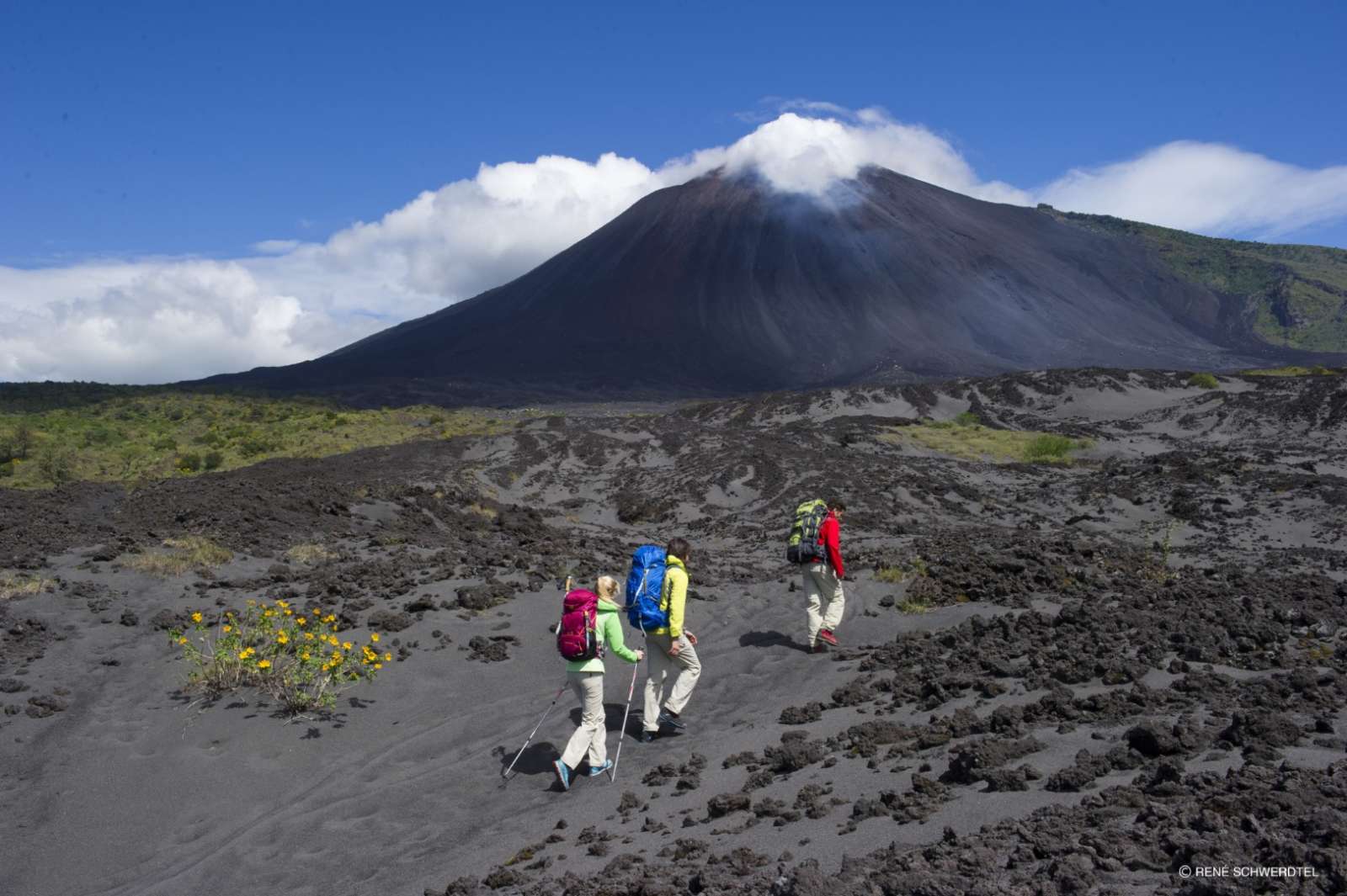 Hiking Mount Pacaya volcano near Antigua, Guatemala