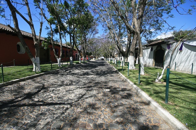 A colonial street in Antigua, Guatemala