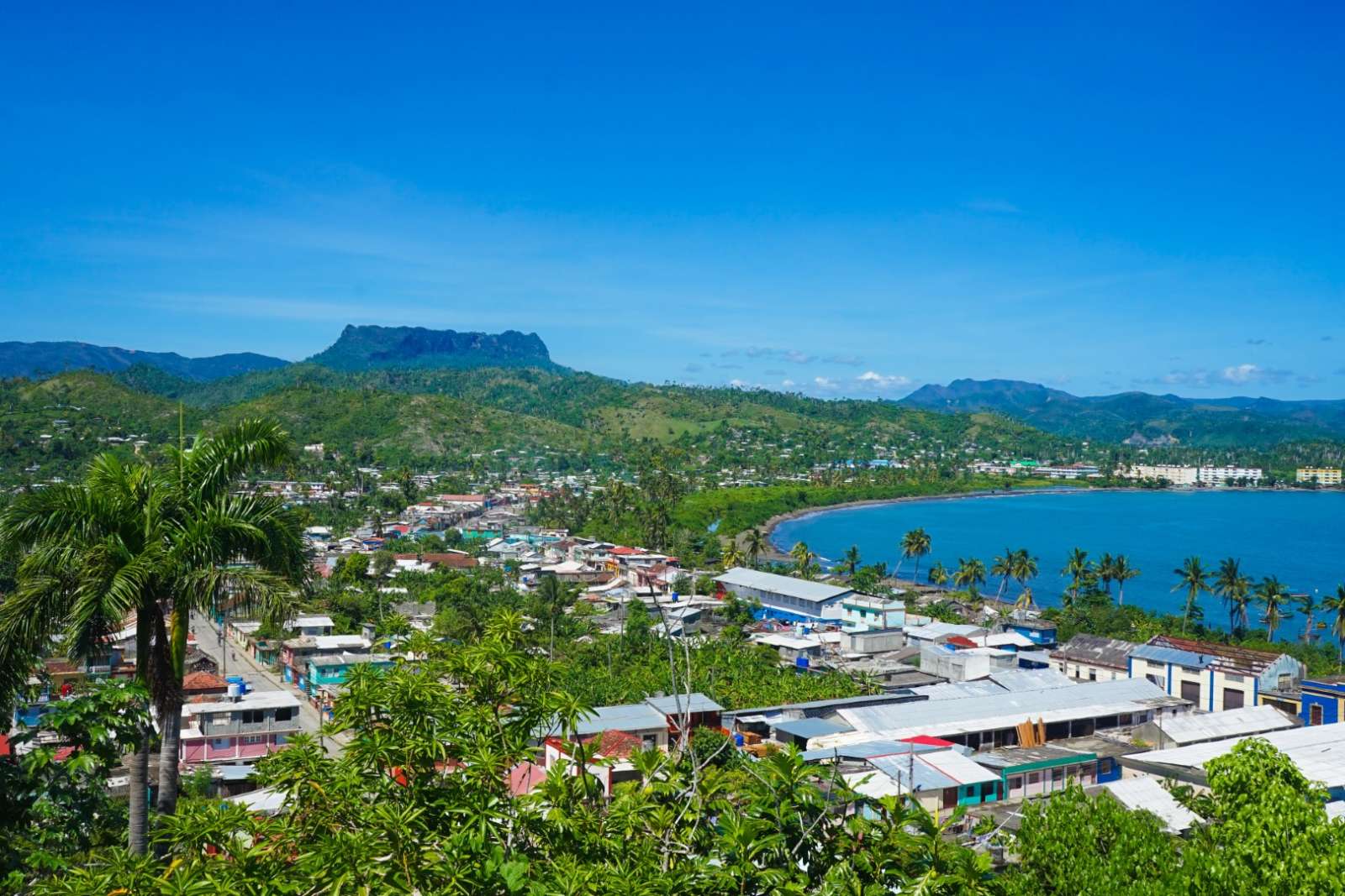 View over Baracoa Bay in Cuba