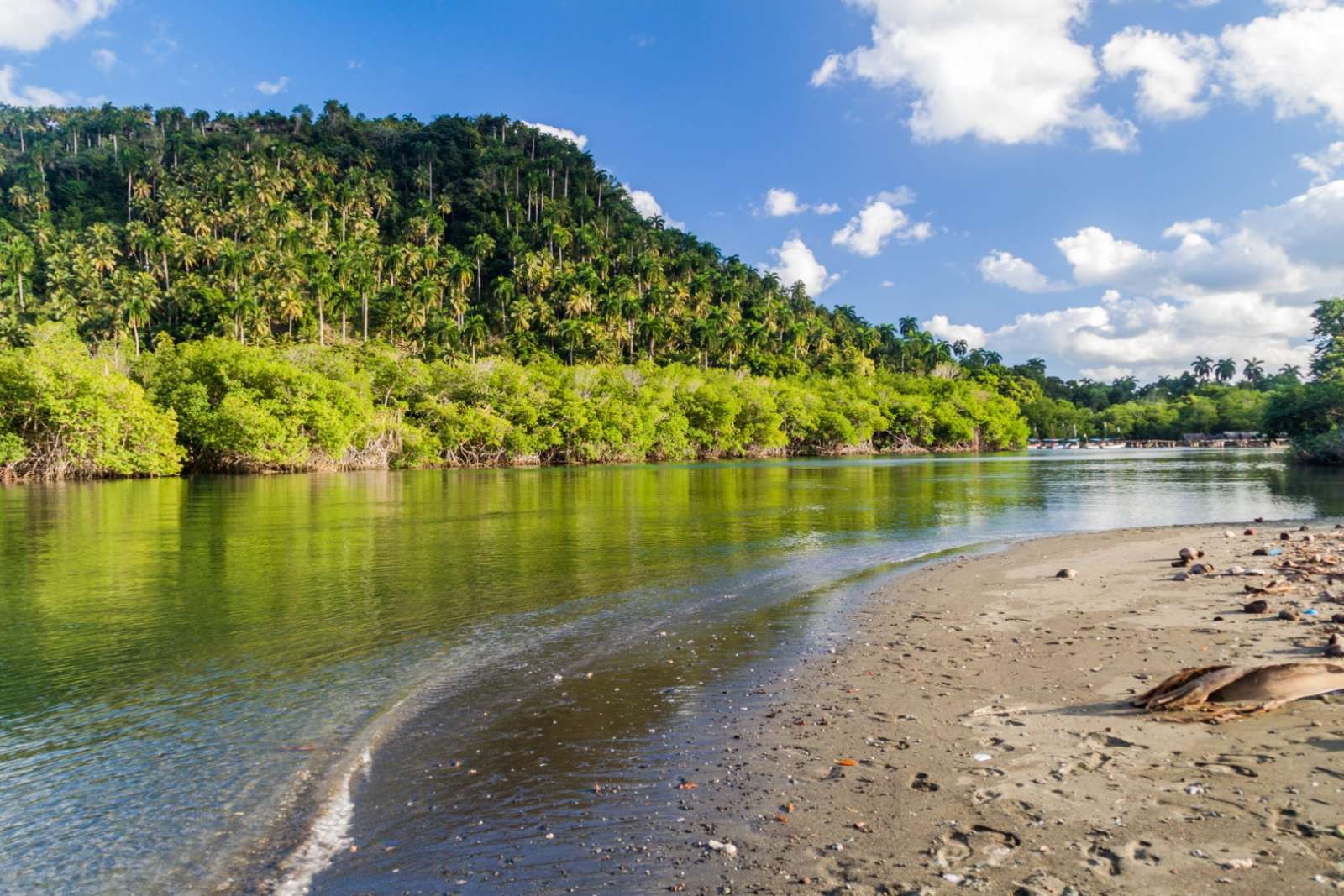 Mouth of the Rio Miel near Baracoa Cuba