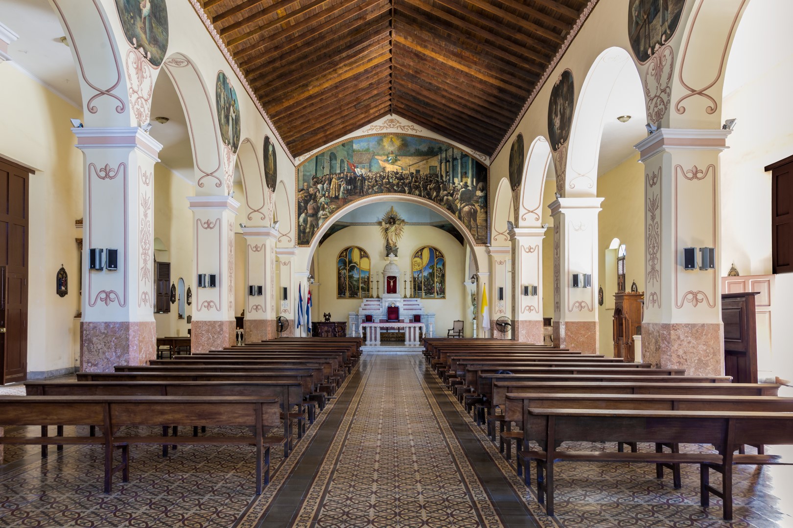 Interior of Bayamo cathedral in Cuba