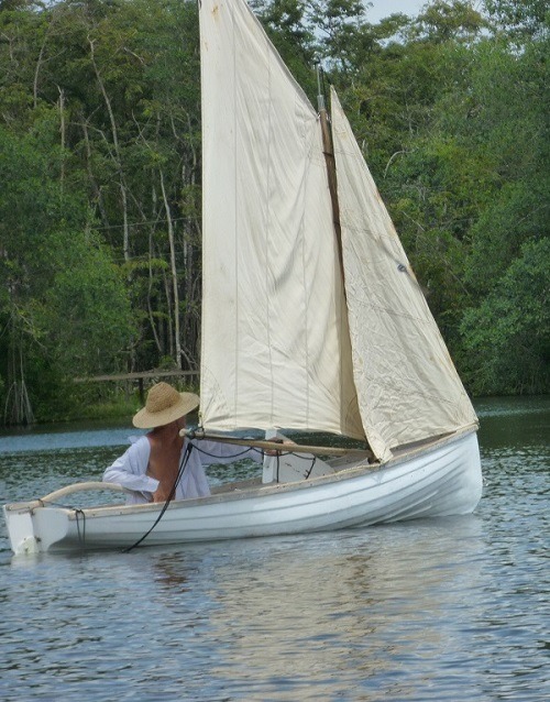 Man on boat near Livingston