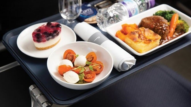 New meal service on British Airways World Traveller Plus