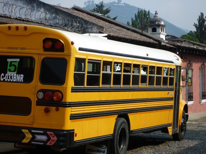 A school bus in Guatemala