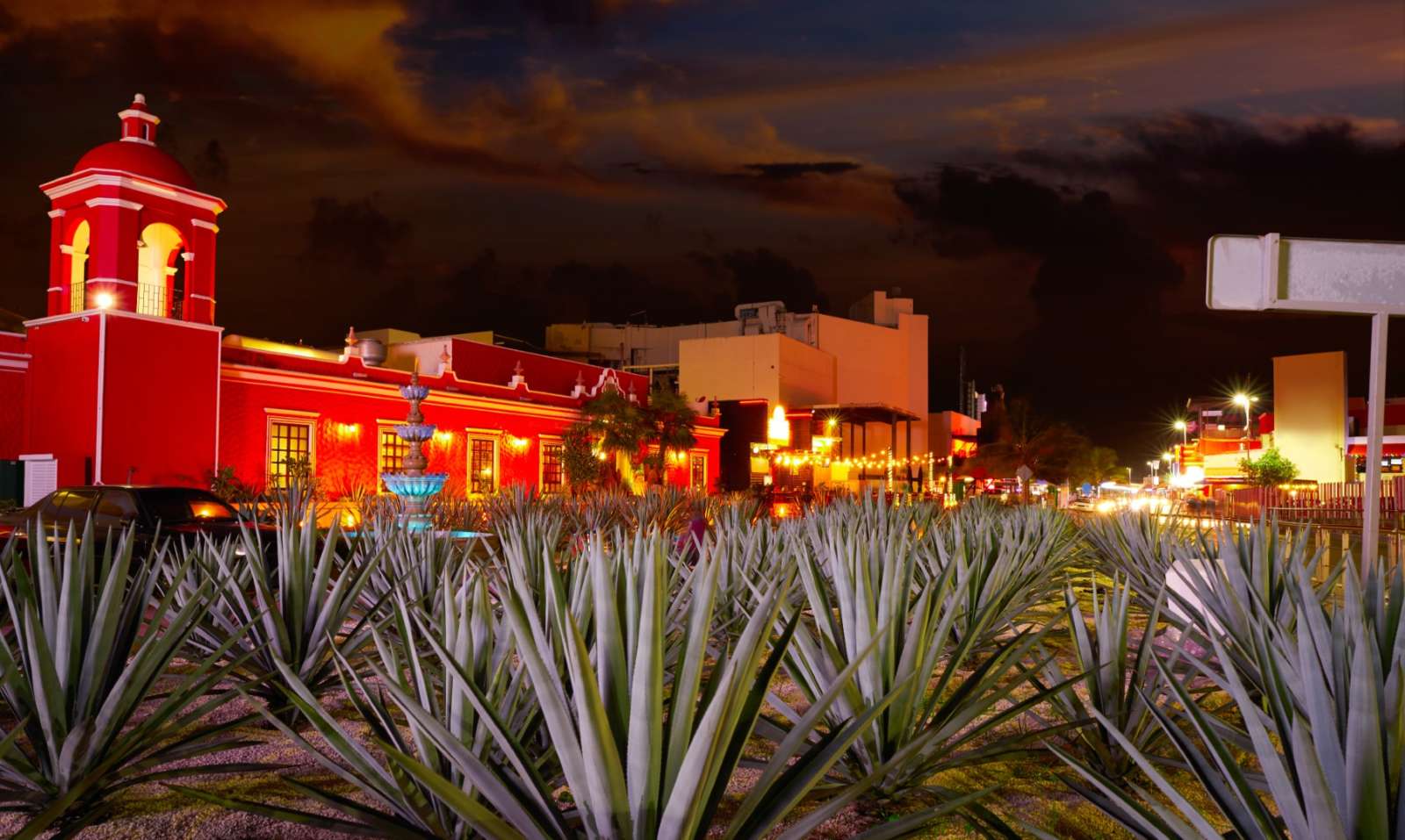 Cancun in the evening