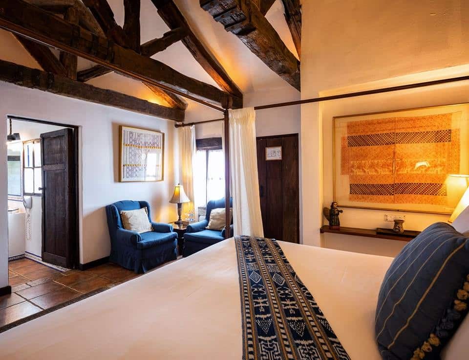 Double bed at Casa Encantada in Antigua