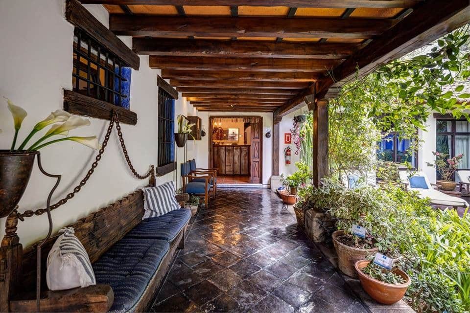 Entrance corridor at Casa Encantada in Antigua