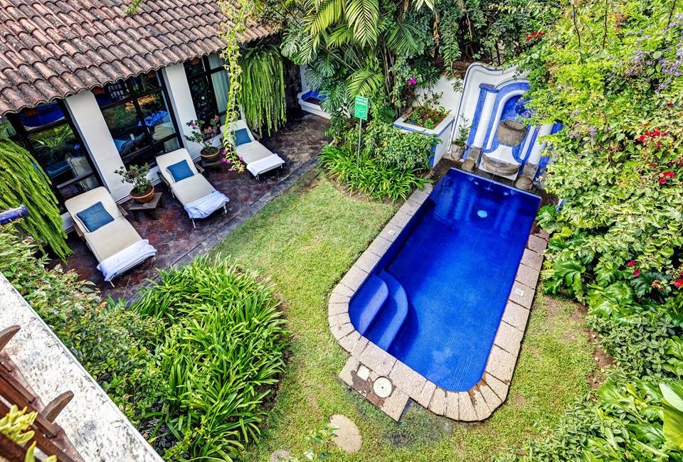 Pool from above at Casa Encantada in Antigua