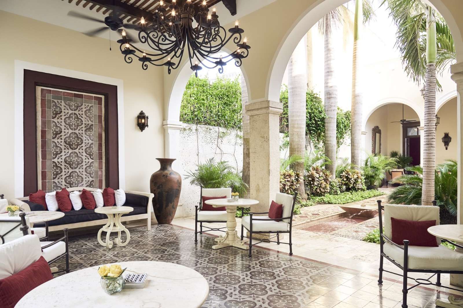 Seating area at Casa Lecanda in Merida