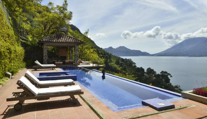 Swimming pool at Casa Palopo in Lake Atitlan