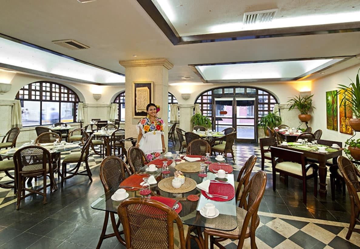 Restaurant at hotel Casa Del Balam in Merida