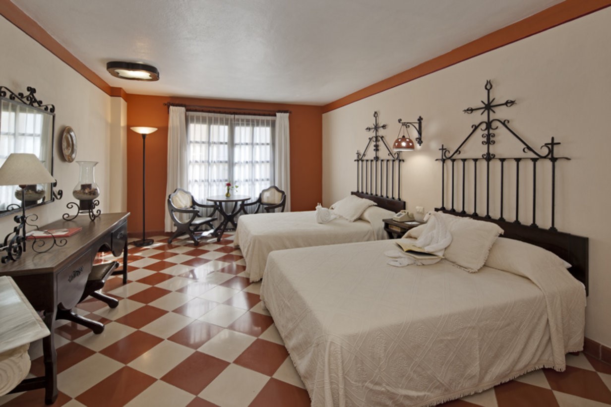 Bedroom at hotel Casa Del Balam in Merida