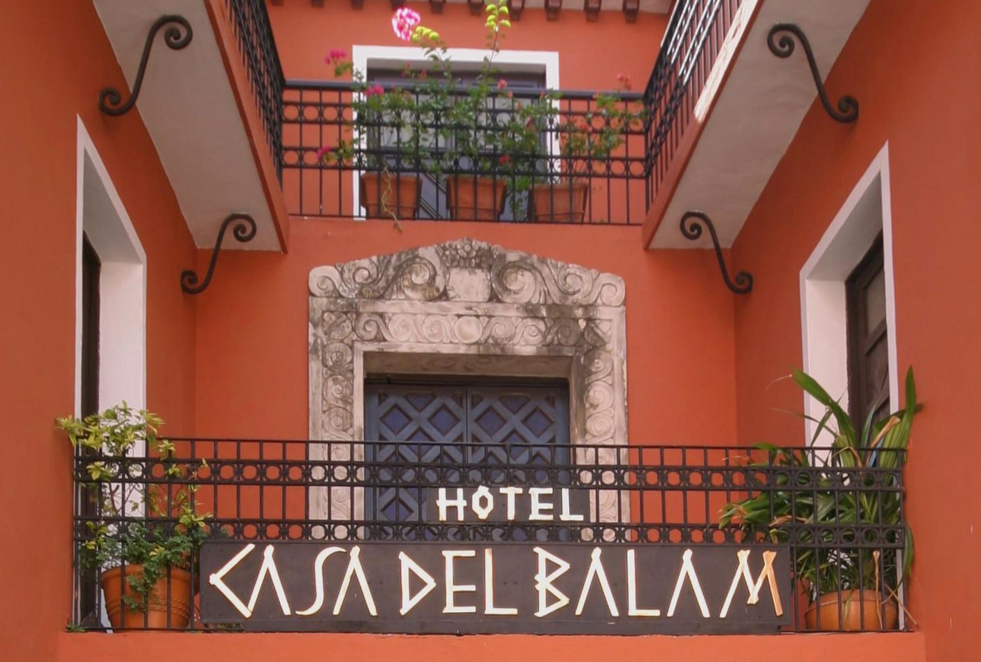 Sign for Casa Del Balam Merida