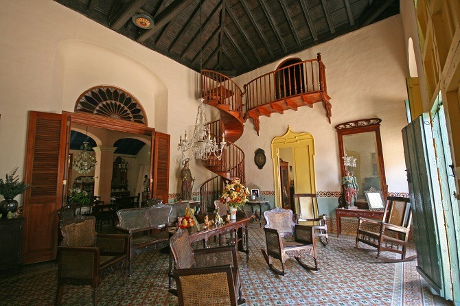 Casa Casona lounge in Remedios in Cuba