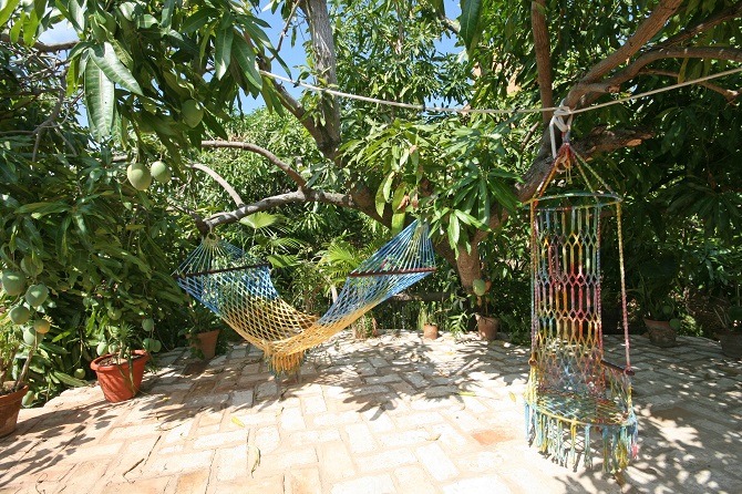 A hammock at Casa Patio Colonial in Trinidad, Cuba