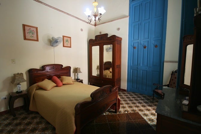 A bedroom at Casa Prado Colonial in Old Havana, Cuba