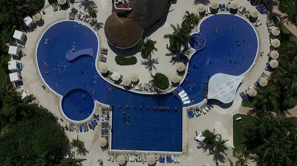 Aerial view of pool at Catalonia Playa Maroma