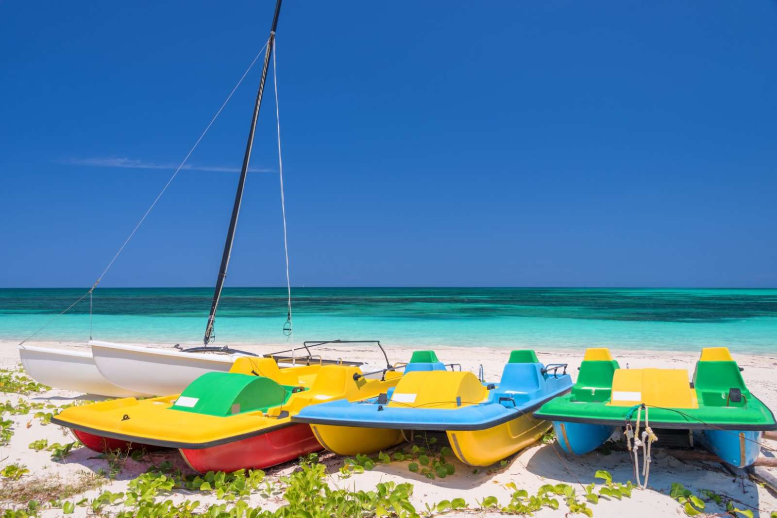 Pedalo boats on Cayo Levisa, Cuba