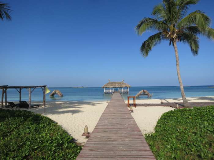 Beach pier on Cayos de Villa Clara, Cuba