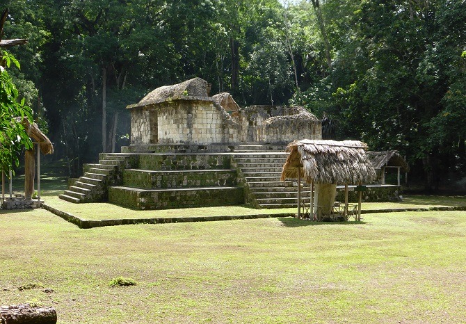 Pyramid at Ceibal in Peten Guatemala