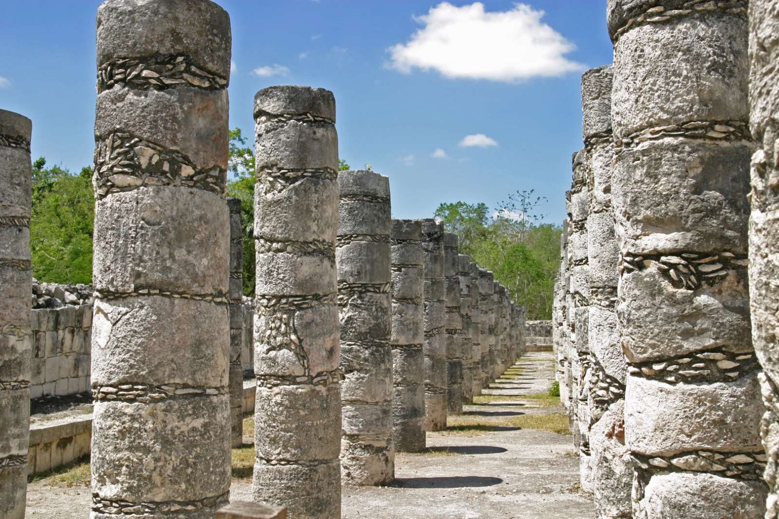 Columns at Chichen Itza