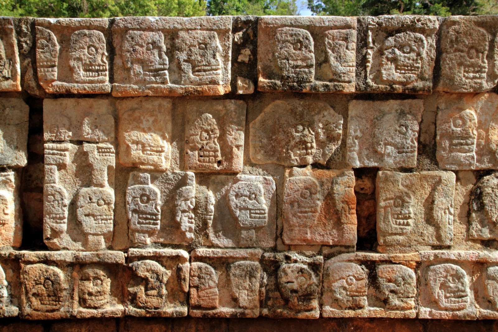 Skull carvings at Chichen Itza