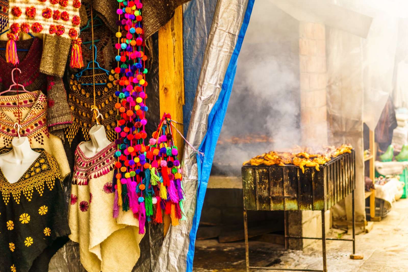 BBQ at the market in Chichicastenango, Guatemala