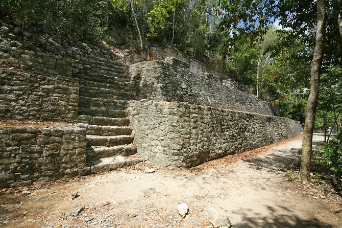 Overgrown pyramid at Coba Mexico