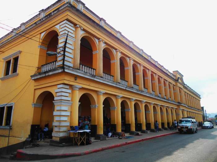 Civil building off Parque Central in Coban, Guatemala
