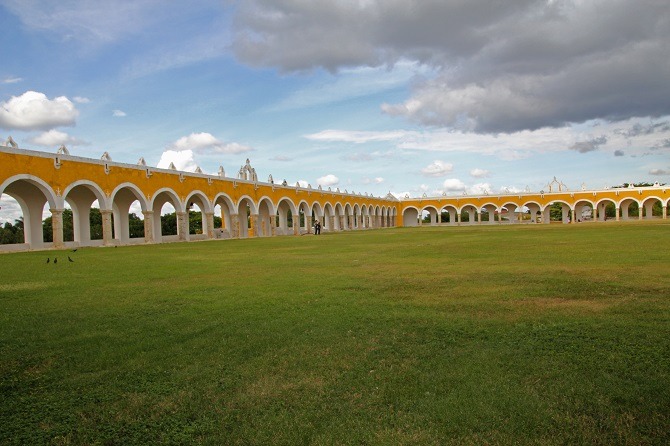 The atrium of Convento San Antonio de Padua in Izamal