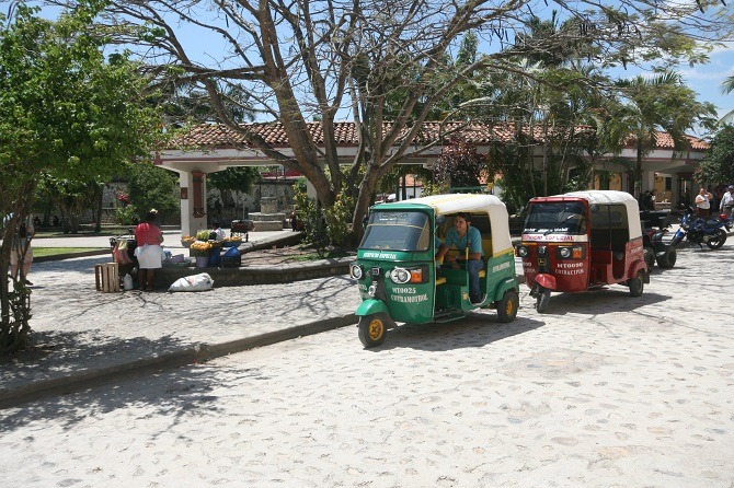 Tuk tuks in Copan Ruinas, Honduras