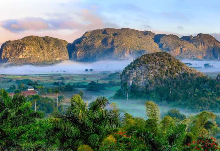 Mist over the Vinales Valley in Cuba