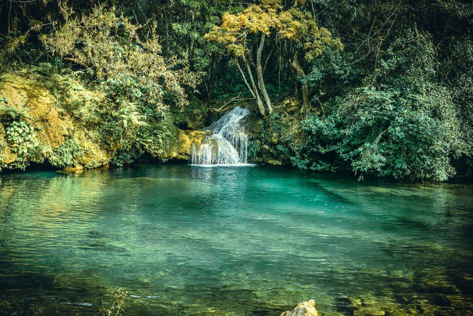 A small waterfall in a national park near Trinidad, Cuba