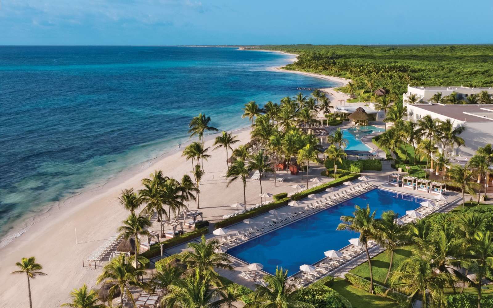 Aerial view of Dreams Tulum in Mexico