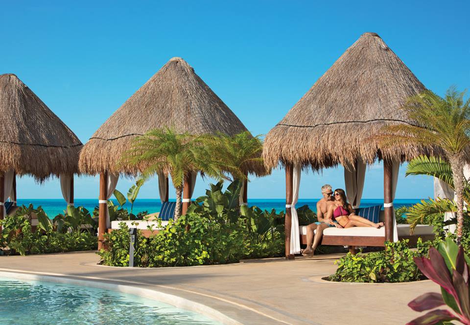 Pool palapa at Dreams Tulum