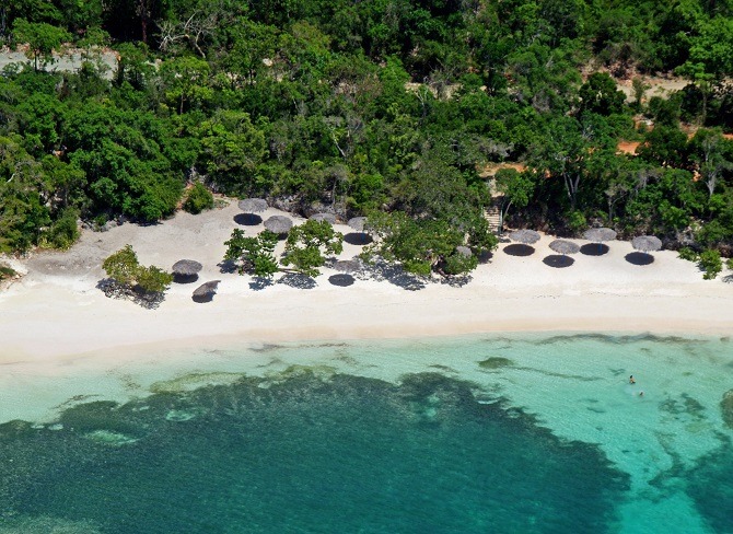 Aerial shot of one of Guardalavaca's beautiful beaches