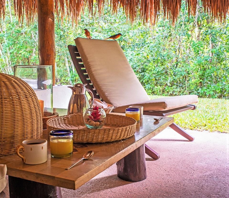 Terrace seating at Explorean Kohunlich