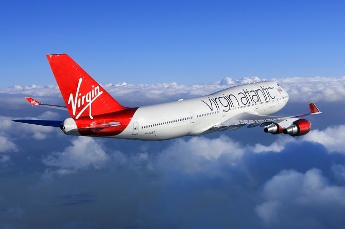 A Virgin Atlantic as used on flights to Cuba