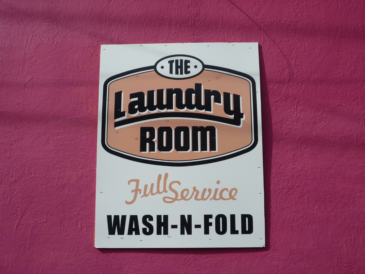 Laundry sign in Flores, Guatemala