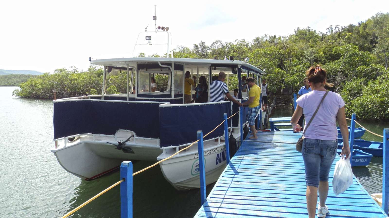 Tourist excursion boat in Guardalavaca