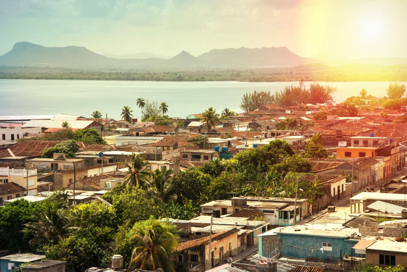 Panoramic view over the town of Gibara, near Guardalavaca in Cuba