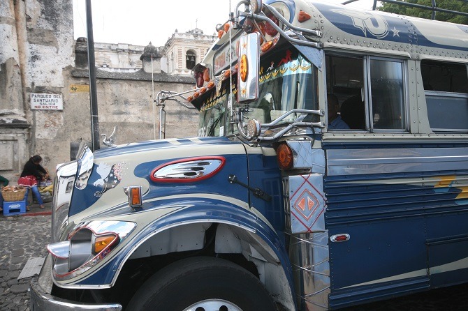 A chicken bus in Guatemala