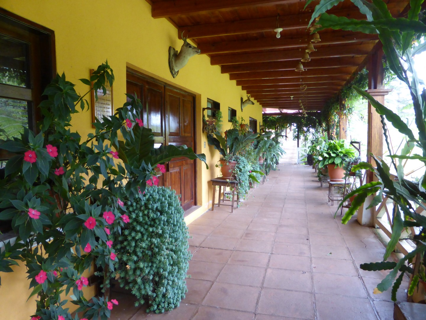 Corridor at Hacienda Mil Amores in Ixil Triangle, Guatemala