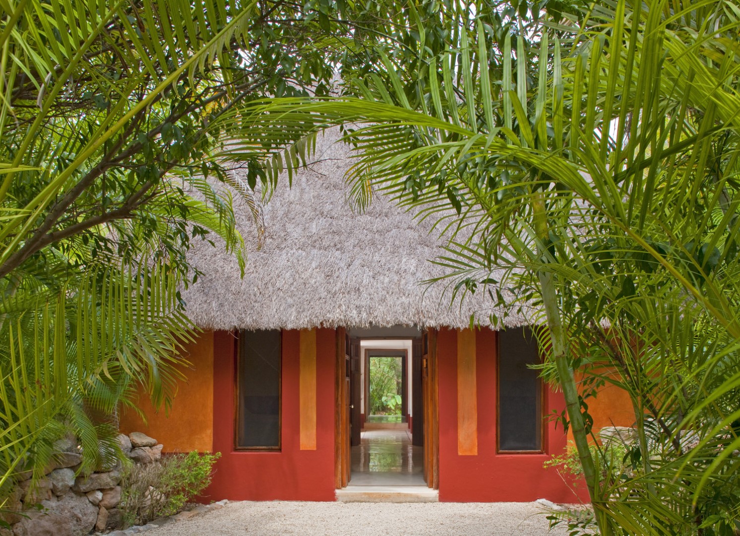 Red building at Hacienda San Jose