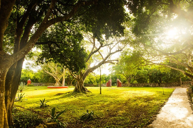 Gardens of Hacienda Ticum near Izamal