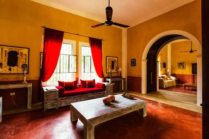 Interior lounge of Hacienda Ticum near Izamal